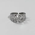 thumbnail image 3 of RSAMD Vintage Cross Star Zircon Couple Ring Punk Gothic Opening Adjustable Finger RiJO-A3, 3 of 9