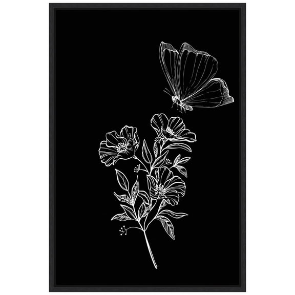 Amanti Art flower of the soul Framed Canvas Wall Art Print