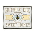 thumbnail image 4 of Stupell Industries Sweet Honey Bumble Bee Sign Country Tartan Banner Graphic Art Luster Gray Floating Framed Canvas Print Wall Art, Design by Jennifer Pugh, 4 of 5