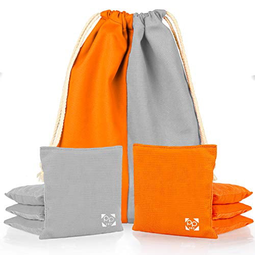 Professional Cornhole Bags Set of 8 Regulation All Weather Two Sided Bean Bags 