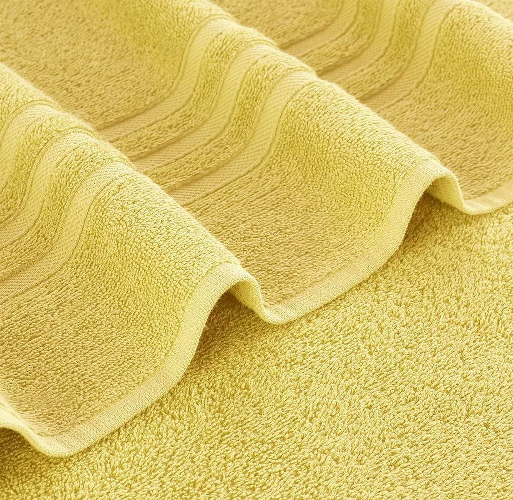  IDORESPELL Luxury Bath Towel Sets Yellow White