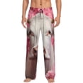 thumbnail image 1 of Balery Flower White Cow Pantalones de pijama para hombre, pijama ultraligero, pantalón de descanso-XX-Large, 1 of 6