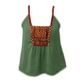 thumbnail image 4 of Gpaecead Camisole en Dentelle pour Femmes - Style Vintage Col en V Sans Manches Vert, 4 of 5