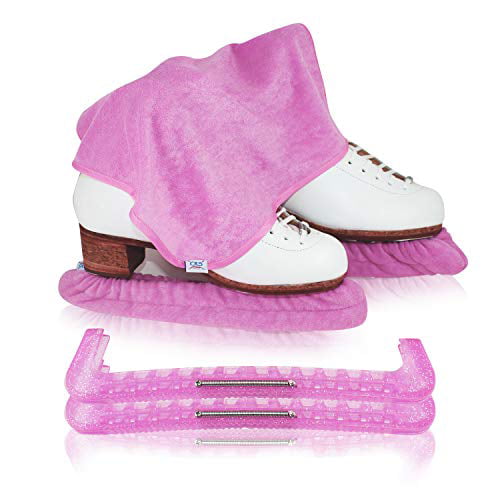 Soakers & Towel Gift Set Ice Skating Guards and Soft Skate Blade Covers for Figure Skating or Hockey Skate Guards 