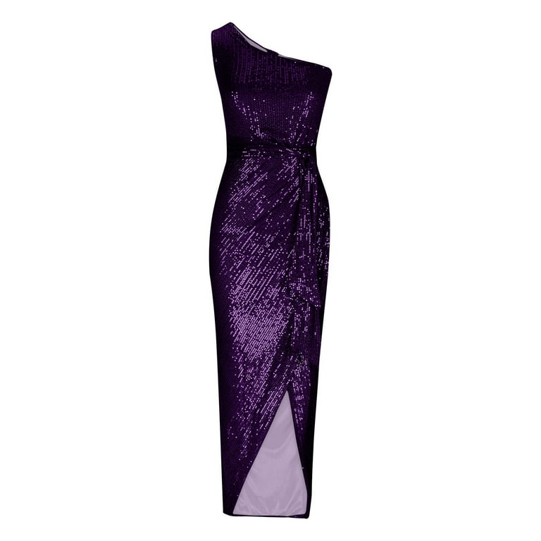 purple sequin high low dress Jovani 38678 Long Prom Dress