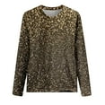 thumbnail image 4 of BLVB Sparkle Tops for Women Casual Long Sleeve Crewneck Glitter Going out Party Tee Tops Shirts Trendy Clothes Gold, 4 of 4