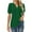 502_Green, variant on V Neck T Shirts for Women Tops Puff Short Sleeve Shirt Pleated Floral Printed Tunic Blouse Short Sleeve Shirts for Women Yellow