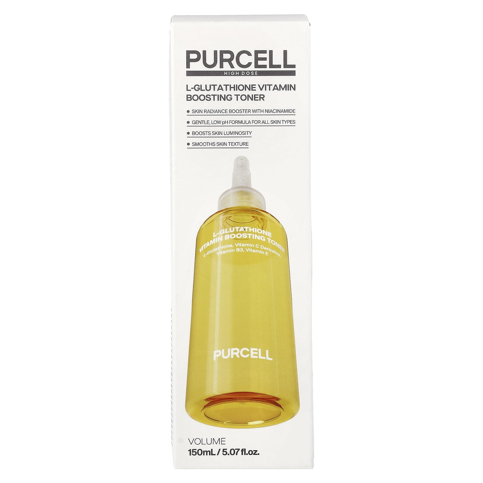 PURCELL L-Glutathione Vitamin Boosting Toner, 5.07 fl oz (150 ml)