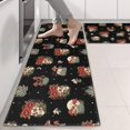 thumbnail image 2 of Kitchen Rugs Sets Of 2,Black Skull Flower Mushroom Pattern Anti Fatigue Kitchen Mat Rugs Non Slip Washable,Decorative Kitchen Floor Mats for Kitchen,Sink,Laundry,17"X47", 2 of 5