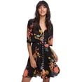 thumbnail image 3 of Vestido de fiesta fluido con estampado floral dividido con botones boho para mujer Xemadio WRMH-240-2, 3 of 7