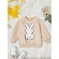 thumbnail image 3 of Musuos Kids Sweatshirt, 1-5T Long Sleeve Crew Neck Rabbit Hoodie Pullover Easter Clothes for Boys Girls, 3 of 9