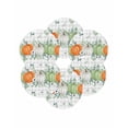 thumbnail image 7 of 13 Inch Round Placemats Set of 6, Fall Pumpkin Non Slip Heat Insulation PP Table Mats, Orange Green White Thanksgiving Leaf Plaid Washable Place Mats for Kitchen Dining Party Table Decor, 7 of 7