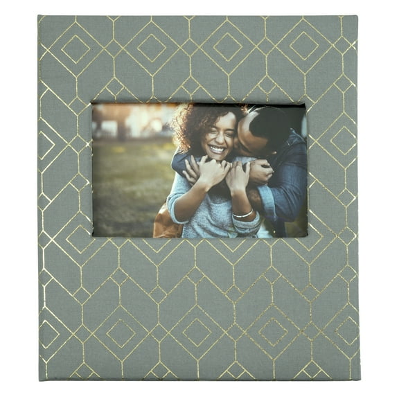 Gray Geometric 2-Up Photo Album by Recollections