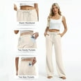 thumbnail image 5 of Loose Workout Loungewear Pants Women, Wide Leg Casual Sweatpants, Fashion Outfits with Pockets, 5 of 9
