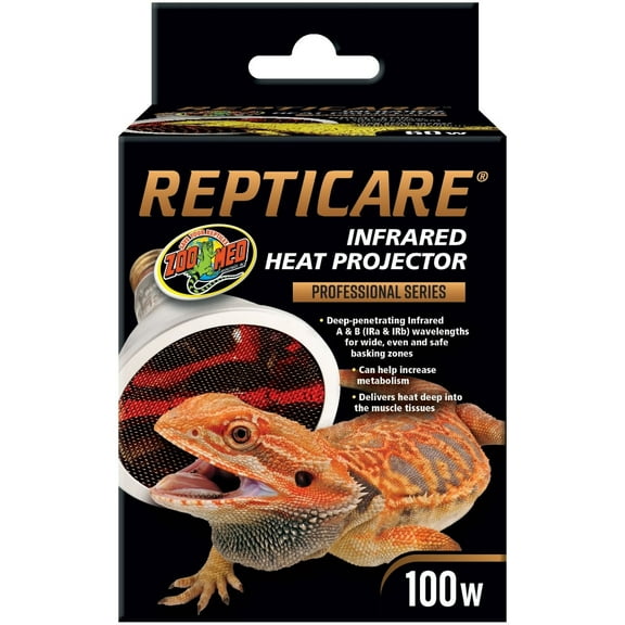 Zoo Med ReptiCare Infrared Heat Projector [Reptile Incandescent Bulbs, Reptile Supplies] 100 watt
