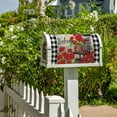 thumbnail image 6 of Welcome Spring Geranium Flower Mailbox Cover Magnetic Standard Size 20.5" x 18", Red Floral Buffalo Plaid Check Post Letter Box Wrap Decor Summer Farmhouse Garden Yard Outdoor Decoration, 6 of 6