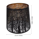 Wrought Iron Hollow Lampshade - 22x15cm, Black, Decorative Shade For Floor & Table Lamps, Modern Home Decor