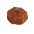thumbnail image 1 of ITFABS Children Beret Hat Girl Boy Leather Drawstrings Solid Octagonal Hat, 1 of 9