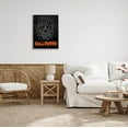 thumbnail image 2 of Stupell Industries Spooky Halloween Spider Web Skull Graphic Art Gray Framed Art Print Wall Art, Design by Linda Birtel, 2 of 8