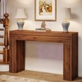 thumbnail image 1 of 55-Inch Farmhouse Console Table, Narrow Long Sofa Table Behind The Couch, Walnut, 1 of 8