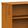 thumbnail image 3 of Simpli Home Draper 30 inch x 64 inch Solid Wood Mid Century Modern Low Bookcase in Teak Brown, 3 of 12