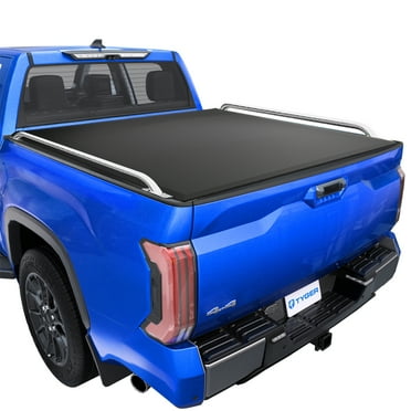Soft Tri Fold Adjustable Tonneau Cover Compatible With 04 14 Ford F150 6.5Ft Fleetside Bed, PM TC T 006