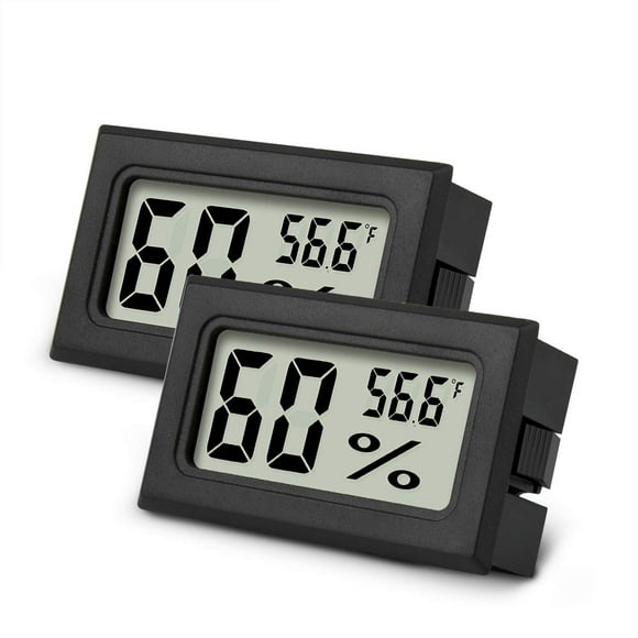 Mini Hygrometer Thermometer 2PCS Mini Digital Hygrometer, Hygrometer, Indoor Hygrometer, Humidifier, Greenhouse, Garden, Basement, Closet, etc. Temperature Hygrometer.