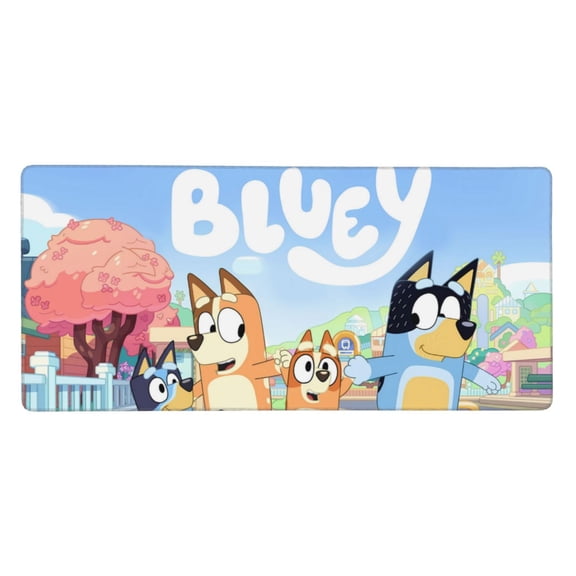 Saiise Bluey Print Large Mouse Pad & Computer Game Mouse Mat Non-Slip Rubber Mice Pads (Bluey ,35.5" x 16")
