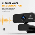 thumbnail image 3 of TOPVISION Webcam for PC, USB Computer Camera with Microphone, Plug & Play Web Camera for Desktop Computer/Laptop, Zoom,Google Meet,Teams, Streaming, Compatible with Windows Mac Linux, 3 of 11