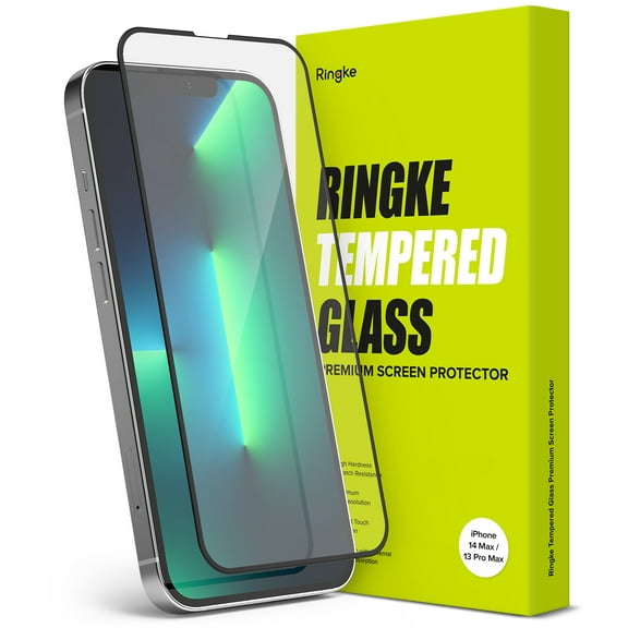 Ringke Full Cover Glass [Shatterproof Coverage] Compatible with iPhone 14 Plus Screen Protector 6.7 Inches, Full-Coverage Premium Tempered Glass