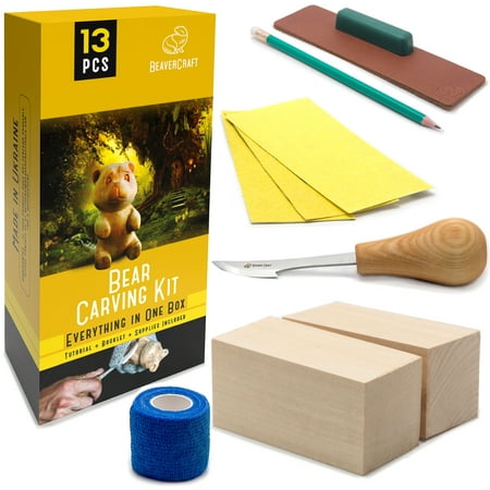 BeaverCraft, Wood Carving Kit Comfort Bird DIY - Complete Starter Whittling Knife Kit for Beginners Adults and Teens - Book Fun Project Carve Bird