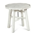 thumbnail image 1 of Steve Silver Paisley Distressed Alabaster White Wood End Table, 1 of 5