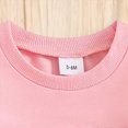 thumbnail image 5 of TOWED22 Infant Toddler Baby Girl Clothes Outfits Long Sleeve Round Neck Tee + Pants 2 Piece Set for Fall Winter(Pink,0-6 M), 5 of 9