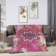 thumbnail image 6 of DouZhe Ultra-Soft Micro Fleece Lightweight Flannel Bed Blanket, Bohemian Pink Mandala Print Cozy Warm Throw Blankets, 80"x60", 6 of 7