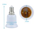 thumbnail image 2 of Intirilife Adaptateur de Douille d'Ampoule 4x E14 à E27 en Blanc - Ensemble de 4 Pcs Convertisseur de Réformation pour Lampe pour Ampoules, LED, Halogène, Lampe Économe en Énergie, 2 of 6