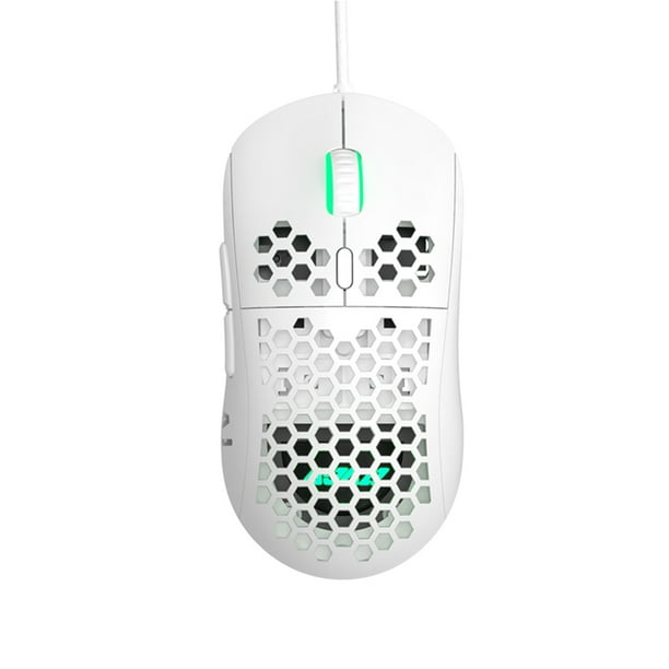 Ajazz Wired Gaming Mouse Ajustable Computadora Juego Portátil Portátil Mice Electrónica Oficina Hogar Ajustes AJ380R Blanco kenally EL005266-03B