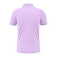 thumbnail image 5 of YLSDY Golf Button Collared Shirts for Men Multipacks Quick Dry Short Sleeve Collared Shirt Slim Fit Casual Button Collareds Shirt Purple XXXXL, 5 of 7