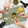 thumbnail image 4 of Honeycomb Cutting Board, Honey Bee Portrait with Geometrical Shapes Vintage Style Pattern, Decorative Tempered Glass Cutting and Serving Board, in 3 Sizes, by Ambesonne, 4 of 5