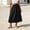 Black, variant on Women's Bubble Midi Skirt Elastic Waist Puffy Hem Skirt Solid Casual Beach Skirts