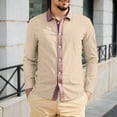 thumbnail image 2 of European Linen Long Sleeve Shirt with Ethnic Pattern Patchwork for Everyday Casual Wear Relaxed Fit Top for Spring and Autumn, 2 of 8