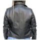 thumbnail image 3 of Chamarra de piel negra estilo cruzada con cuello de solapa para dama Castelli Leather Authentic Ameiro Cruzado con cuello de solapa, 3 of 4