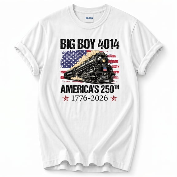 Big Boy 4014 Vintage Steam Locomotive T-Shirt – Retro Train Enthusiast Theme – Conductor or Train Lover Gift