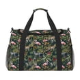 thumbnail image 1 of Easygdp Flamingos And Palm Leaves Bolsa de Gimnasio, Bolsa de Viaje Duffel, Bolsa de Fin de Semana con Compartimentos, Bolsa de Mano para Noche, 1 of 7