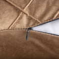 thumbnail image 4 of Phantoscope Pleated Velvet Pillow Covers, 18x18 Inch Set of 2, Square Decorative Throw Pillow Cases for Couch & Bed, Luxury Soft Cushion Covers, Coffee, 4 of 6