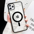 thumbnail image 4 of Funda para iPhone 11 Pro Max compatible con MagSafe, antiamarilleo, a prueba de golpes, fina y transparente, para hombre y mujer, para iPhone 11 Pro Max (6,5 pulgadas), color negro caramelo, 4 of 8