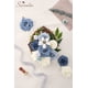 thumbnail image 5 of Flores artificiales de color azul serwalín y blanco para decoración de bodas, 5 of 9