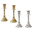 thumbnail image 6 of Creative 2 Pieces Metal Taper Holders Brass Pillar Candlestick Ornament for Table Tea Room Hotel Yoga Room, 6 of 6