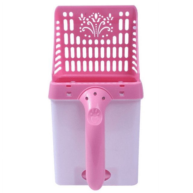 Pala para arena para gatos Suministros para mascotas 2 en 1 Pala para arena para gatos 30 * 15 * 16 cm Rosa Rojo Verde