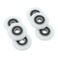 thumbnail image 1 of OULII 6Pcs Sliding Gate Wheel Smooth Sliding White PVC Old-fashioned Bathroom Use, 1 of 8