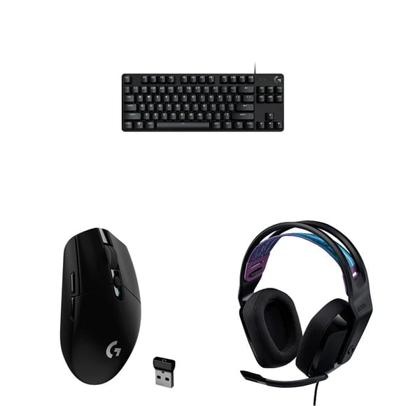 Teclado, ratón y auriculares Logitech TKL SE G305 G335, color negro